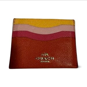 Coach Women's Multicolor Leather Cardholder